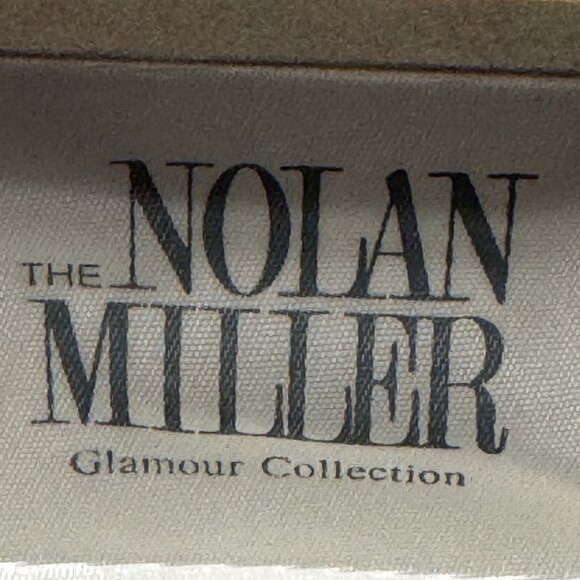 Vtg Nolan Miller Earrings Explosive Hoop Baguette Clear Rhinestone Box Pierced - Picture 9 of 9